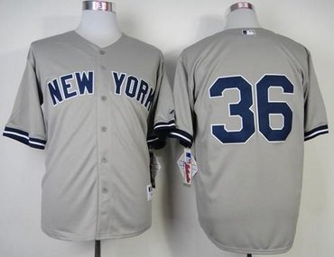 New York Yankees #36 Carlos Beltran Grey Stitched Baseball Jersey