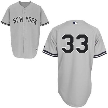 Youth MLB New York Yankees #33 Kelly Johnson Grey Baseball Jersey