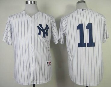 New York Yankees #11 Brett Gardner White Stitched Baseball Jersey