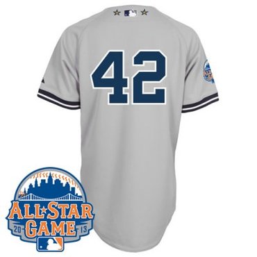 New York Yankees Authentic Mariano Rivera Road Jersey with 2013 All-Star Patch