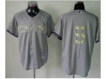 mlb jerseys new york yankees #5 dimaggio grey(number camo)