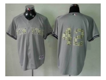 mlb jerseys new york yankees #42 rivera grey(number camo)