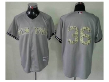 mlb jerseys new york yankees #36 grey(number camo)