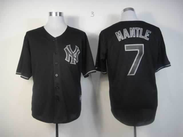 mlb jerseys New York Yankees 7 Mickey Mantle black(fashion)