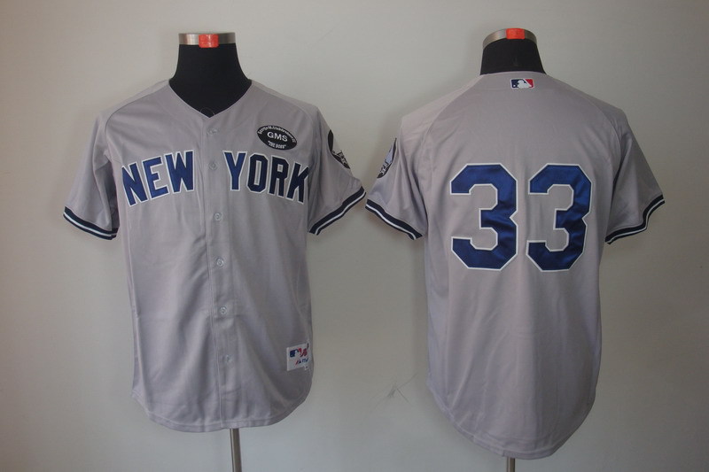 New York Yankees 33 Nick Swisher GMS THE BOSS Grey Jerseys