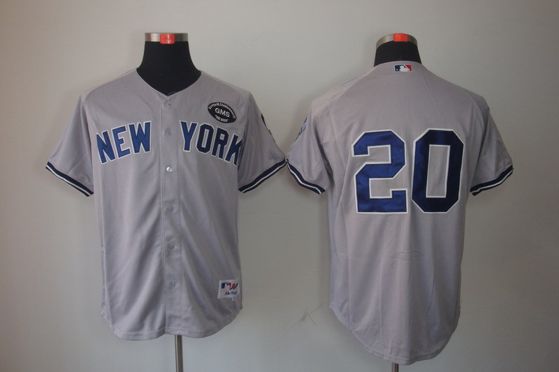 New York Yankees 20 Jorge Posada GMS THE BOSS Grey Jerseys