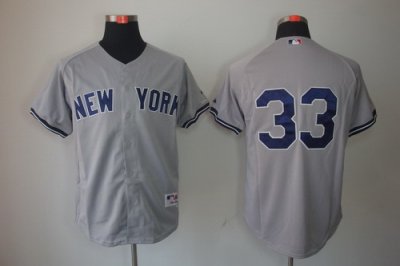 MLB New York Yankees 33 Nick Swisher Grey jerseys