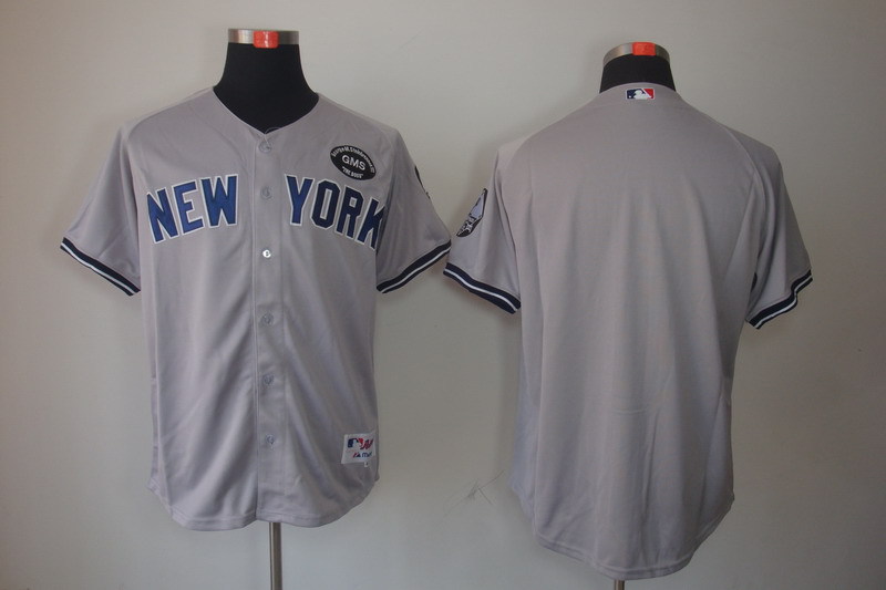 New York Yankees Blank GMS THE BOSS Grey Jerseys