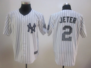 MLB Jerseys New York Yankees 2 Derek Jeter White