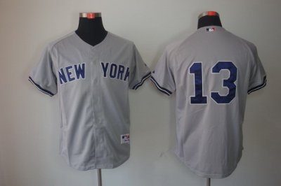 New York Yankees 13 Alex Rodriguez Grey jerseys