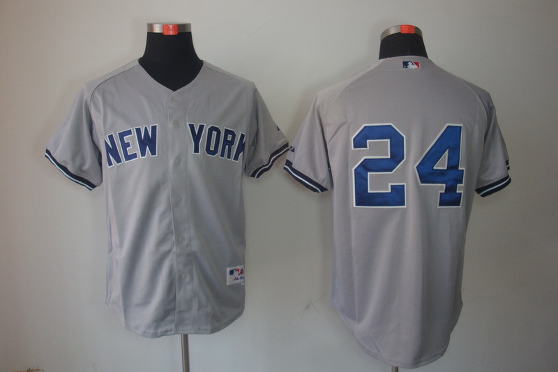 New York Yankees 24 Robinson Cano Grey Jersey