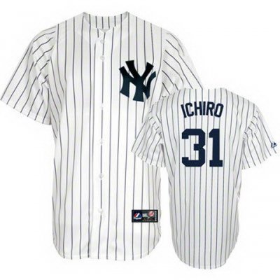 New York Yankees Ichiro #31 Home Pinstripe Jerseys