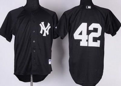 New York Yankees 42# Mariano Rivera Black MLB 2012 Jersey