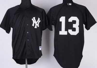 New York Yankees 13# Alex Rodriguez Black MLB 2012 Jersey