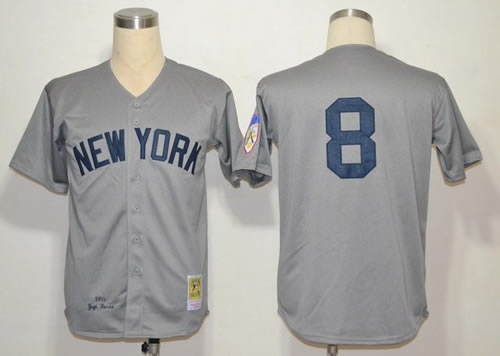 mlb jerseys new york yankees 8 berra grey 1951 cool base jerseys