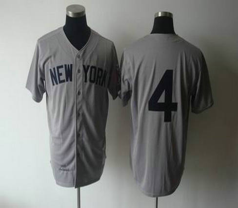 New York Yankees 4 Lou Gehrig grey jerseys