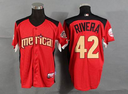 New York Yankees 42 Mariano Rivera RED 2011 ALL STAR Jerseys