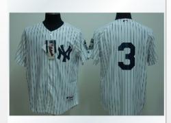 MLB New York Yankees #3 Derek Jeter white Jerseys