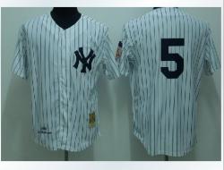 MLB New York Yankees #5 DIMGGIO White Jerseys