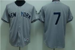 MLB New York Yankees #7 Grey Jerseys