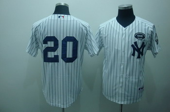 New York Yankees 20 Posada Pinstripe White Jerseys GMS THE BOSS