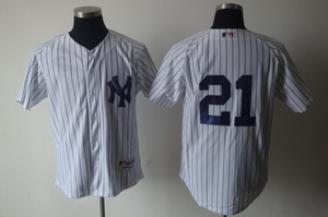 New York Yankees 21 Paul O'Neill White Jerseys