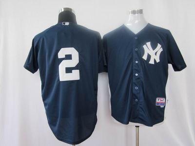 New York Yankees 2 Derek Jeter black Home Cool Base BP Jersey