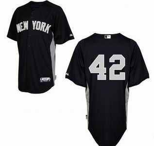 New York Yankees 2011 42 Mariano Rivera black jerseys