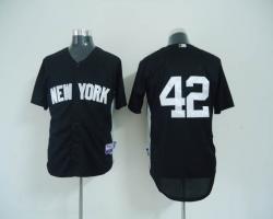 MLB New York Yankees #42 Mariano Black Jerseys