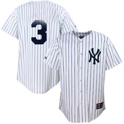 New York Yankees #3 White Babe Ruth Pinstripe