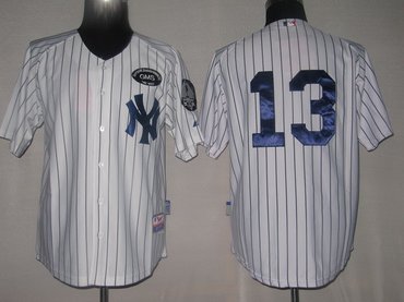 New York Yankees 13 Alex Rodriguez white jerseys