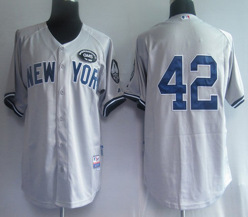 MLB Jerseys New York Yankees 42 Mariano Rivera Grey