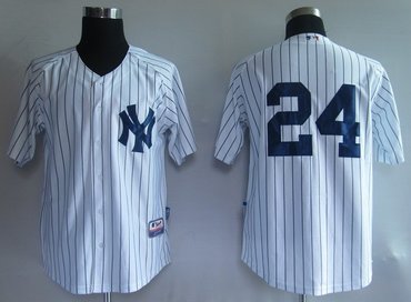 MLB Jerseys New York Yankees 24# Robinson Cano White