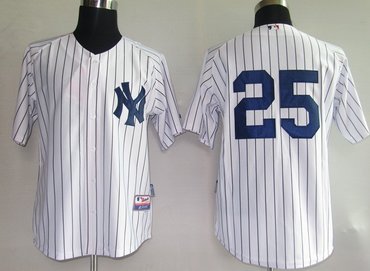 MLB Jerseys New York Yankees 25# Teixeira White