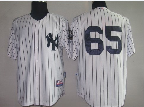 MLB Jerseys New York Yankees 65# Mickey Mantle White