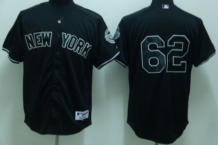 mlb new york yankees #62 chamberlain black(2009 logo)