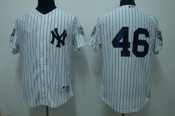 mlb new york yankees #46 pettitte white(2009 logo)