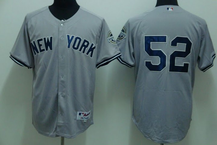 mlb new york yankees #52 sabathia grey(2009 logo)