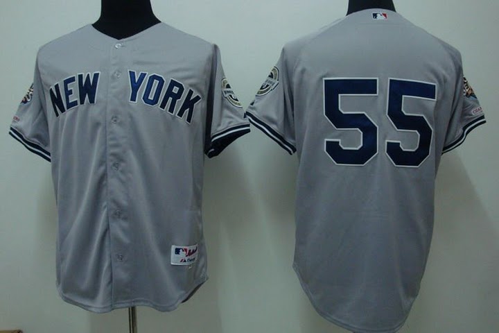 mlb new york yankees #55 matsui grey(2009 logo)