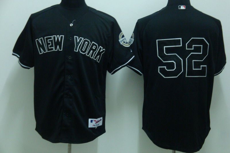 MLB Jersey New York Yankees #52 Sabathia black Jersey