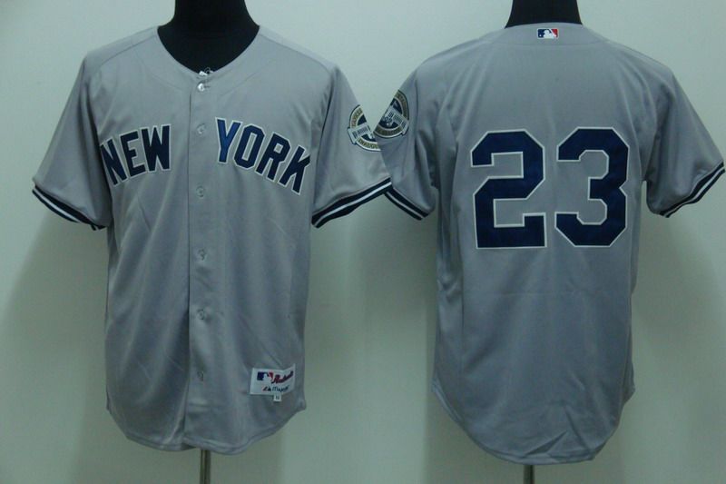 MLB Jersey New York Yankees #23 Mattingly GREY Jersey