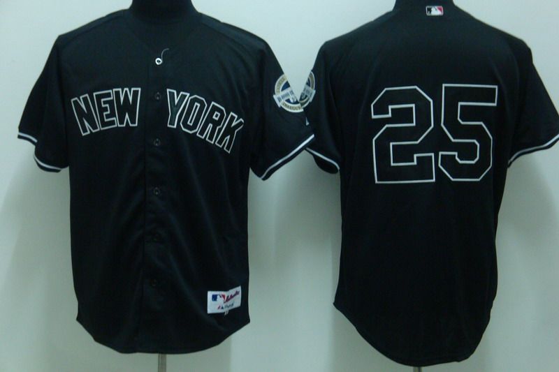 MLB Jersey New York Yankees #25 Teixiea black Jersey