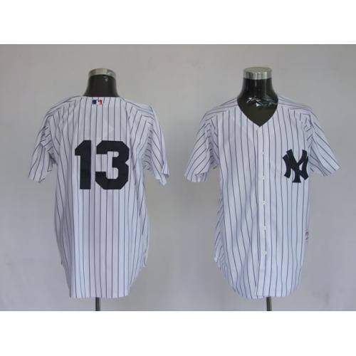 Jerseys New York Yankees 13 Alex Rodriguez Pinstripe