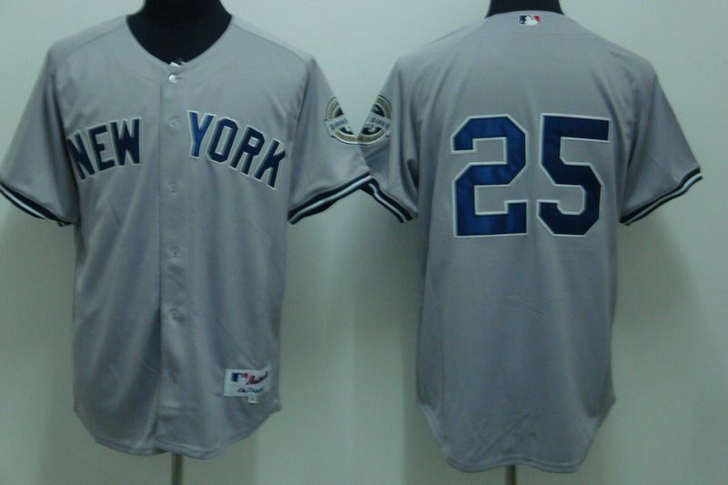 MLB Jersey New York Yankees #25 Teixiea GREY Jersey