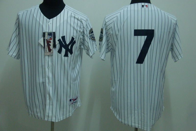 MLB Jersey New York Yankees #7 Mantle White Jersey