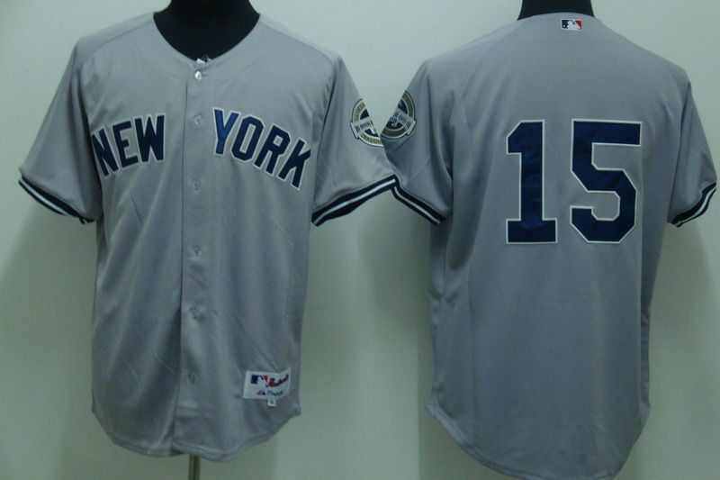 MLB Jersey New York Yankees #15 MUNSON Grey Jersey