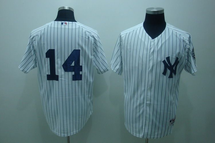 MLB New York Yankees 14# GRANDERSON white Jerseys