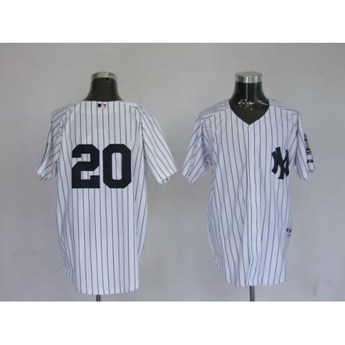 Jerseys New York Yankees 20 Posada Pinstripe