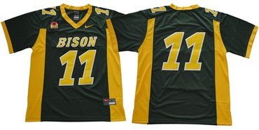 Bison #11 Carson Wentz Green Limited Stitched NCAA Jersey