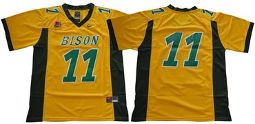 Bison #11 Carson Wentz Gold Limited Stitched NCAA Jersey